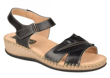 Πέδιλα γυναικεία | Δερμάτινα | Αερόσολες | Υφαντίδης | 110249 | Μαύρο - Υφαντίδης - 